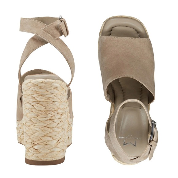 NWT — Marc Fisher Aliya Tan Espadrille Wedges, Summer or Office Casual Size 11 - Picture 2 of 11